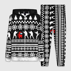 Женский 3D-костюм Among us x cs go, цвет: 3D-белый