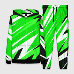 Женский костюм Geometry stripes green