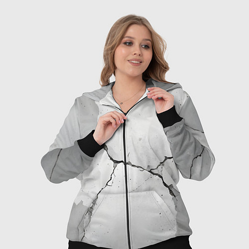 Женский костюм Растрескавшийся бетон / 3D-Черный – фото 3