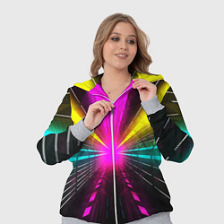 Женский 3D-костюм Неоновые лучи текстура, цвет: 3D-меланж — фото 2