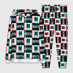 Женский костюм BTS glitch pattern