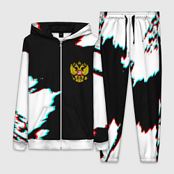 Женский 3D-костюм Герб глитч краски, цвет: 3D-белый