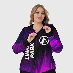 Женский 3D-костюм Linkin Park 2024 violet plasma, цвет: 3D-черный — фото 2