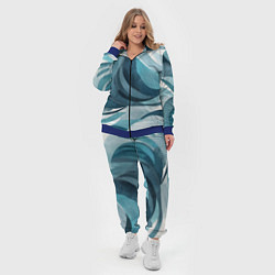 Женский 3D-костюм Океан абстракция волны, цвет: 3D-синий — фото 2