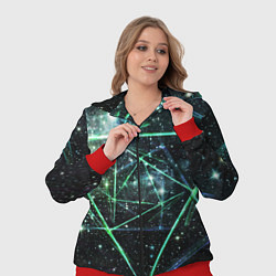 Женский 3D-костюм Космические линии звезды, цвет: 3D-красный — фото 2