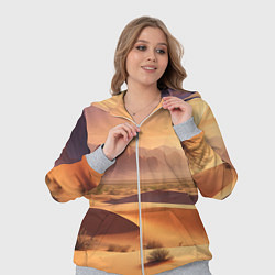 Женский 3D-костюм Закат в жаркой пустыне, цвет: 3D-меланж — фото 2