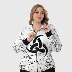 Женский 3D-костюм Символика славянская текстура, цвет: 3D-черный — фото 2