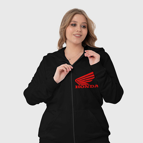 Женский костюм Honda red logo auto steel / 3D-Черный – фото 3