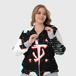 Женский 3D-костюм Doom hexagon glitch color, цвет: 3D-меланж — фото 2