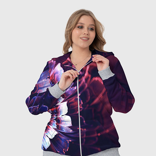 Женский костюм Фрактальный цветок абстракция / 3D-Меланж – фото 3