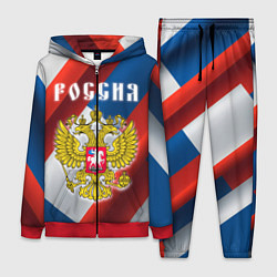 Женский 3D-костюм Цвета флага России, паттерн, цвет: 3D-красный