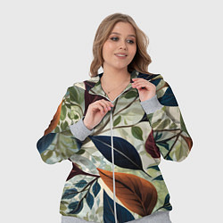 Женский 3D-костюм Листья искусство, цвет: 3D-меланж — фото 2