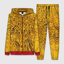 Женский 3D-костюм Жёлтый симбионт абстракция, цвет: 3D-красный