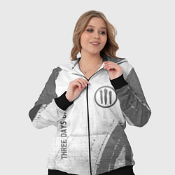 Женский 3D-костюм Three Days Grace - white gradient вертикально, цвет: 3D-черный — фото 2