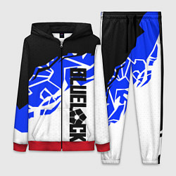 Женский 3D-костюм Блюлок - абстракция синяя, цвет: 3D-красный