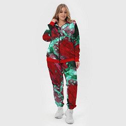 Женский 3D-костюм Голубой минерал в красном камне, цвет: 3D-красный — фото 2