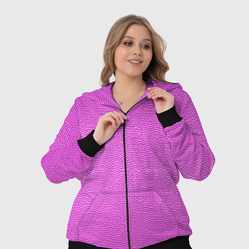 Женский костюм Текстура розовой кожи / 3D-Черный – фото 3