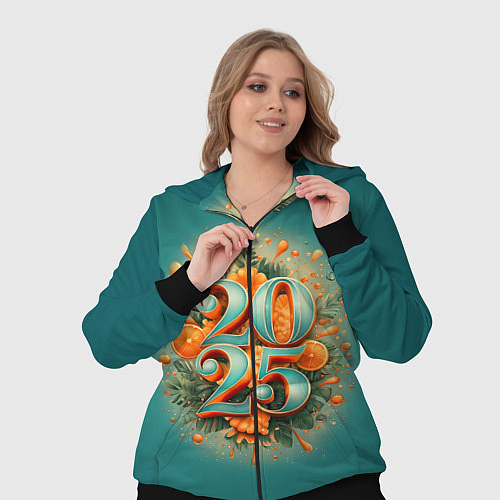 Женский костюм Мандариновый 2025 / 3D-Черный – фото 3