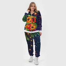 Женский 3D-костюм Змея и мандарины 2025, цвет: 3D-белый — фото 2