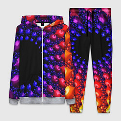 Женский 3D-костюм Неоновая абстракция фрактал, цвет: 3D-меланж