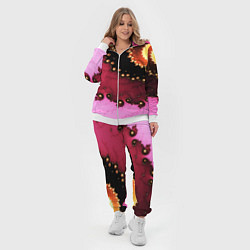 Женский 3D-костюм Фрактал узор розовый, цвет: 3D-белый — фото 2