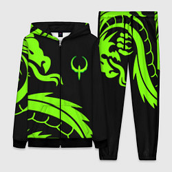 Женский 3D-костюм Квейк кислотный дракон лого, цвет: 3D-черный