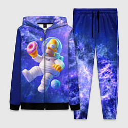 Женский 3D-костюм Homer Simpson is a brave astronaut, цвет: 3D-черный