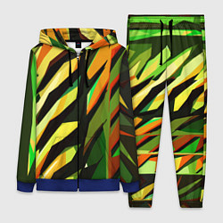 Женский 3D-костюм Чёрно-жёлтая абстракция, цвет: 3D-синий