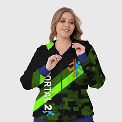 Женский 3D-костюм Portal camo steel geometry, цвет: 3D-синий — фото 2