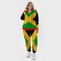 Женский 3D-костюм Jamaica flag, цвет: 3D-красный — фото 2