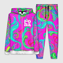 Женский 3D-костюм Abstract floral pattern - aloha, цвет: 3D-белый