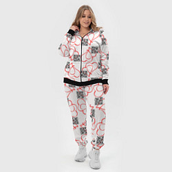 Женский 3D-костюм Сердца и код любви на белом, цвет: 3D-черный — фото 2