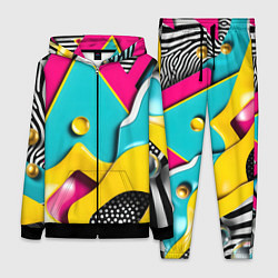 Женский 3D-костюм Праздничная абстракция, цвет: 3D-черный