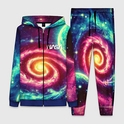 Женский 3D-костюм Spiral galaxy - neon glow, цвет: 3D-синий