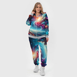 Женский 3D-костюм Fantastic neon space landscape - ai art fantasy, цвет: 3D-меланж — фото 2