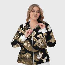 Женский 3D-костюм Растения против зомби в бежевом цвете, цвет: 3D-белый — фото 2