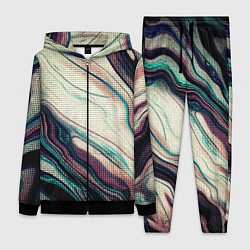 Женский 3D-костюм Абстракция тёмные краски с текстурой, цвет: 3D-черный