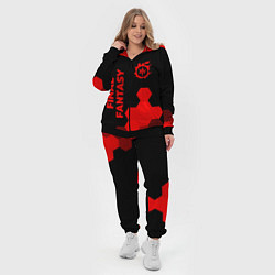 Женский 3D-костюм Final Fantasy - red gradient вертикально, цвет: 3D-черный — фото 2