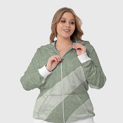 Женский 3D-костюм Светлый серо-зелёный абстрактный, цвет: 3D-белый — фото 2