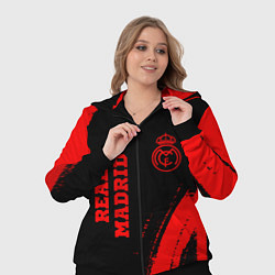 Женский 3D-костюм Real Madrid - red gradient вертикально, цвет: 3D-черный — фото 2