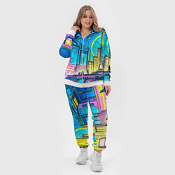 Женский 3D-костюм Космический город, цвет: 3D-белый — фото 2