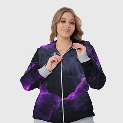 Женский 3D-костюм Фиолетово-черная объемная текстура, цвет: 3D-меланж — фото 2