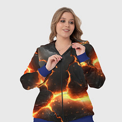 Женский 3D-костюм Лава и разлом плит, цвет: 3D-синий — фото 2