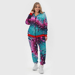 Женский 3D-костюм Розовые кристаллы, цвет: 3D-красный — фото 2