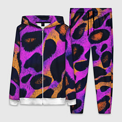 Женский 3D-костюм Неоновый леопардовый узор, цвет: 3D-белый