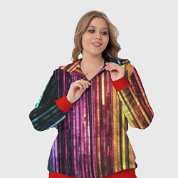 Женский 3D-костюм Неоновый и переливающийся киберпанк узор, цвет: 3D-красный — фото 2