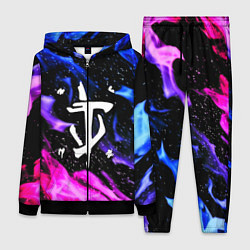 Женский 3D-костюм Doom flame neon, цвет: 3D-черный