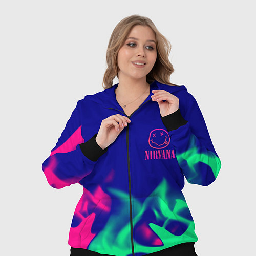 Женский костюм Nirvana fire neon / 3D-Черный – фото 3