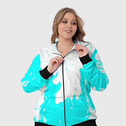 Женский 3D-костюм Голубой огонь текстура, цвет: 3D-черный — фото 2