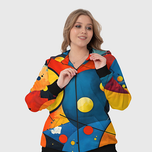 Женский костюм Динамичный красочный паттерн / 3D-Черный – фото 3